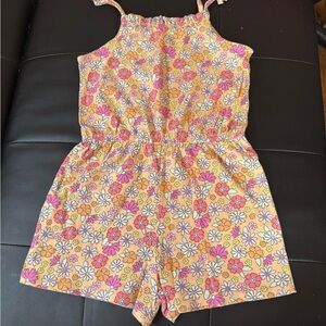 Jumping Beans Pink and Orange Floral Romper